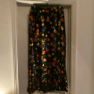 Coldwater Creek Black Maxi Skirt with Colorful Accents